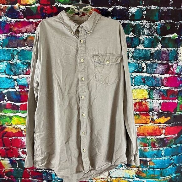 Duluth Trading Co Long Sleeve Button Down Shirt Size 2XLT Cotton - Picture 1 of 5